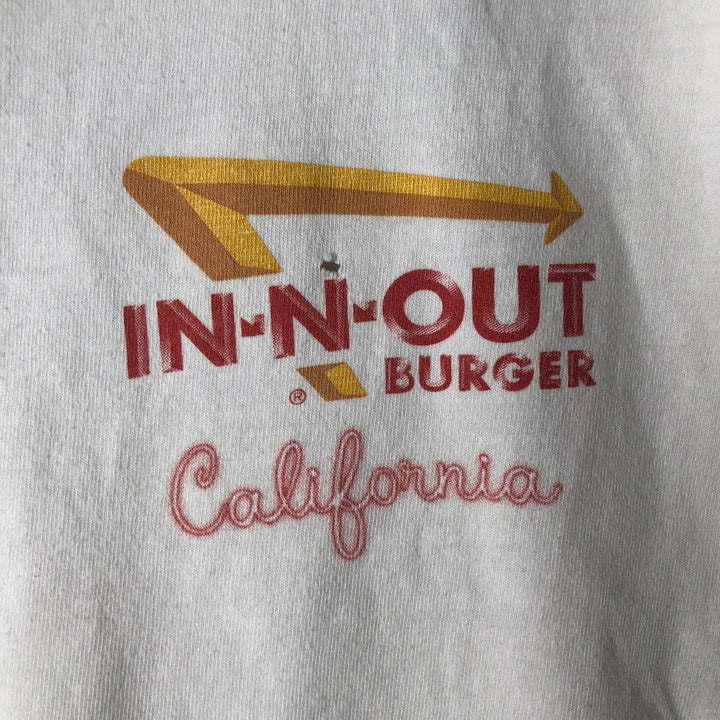 IN-N-OUT BURGER In-N-Out Burger Advertising T-shirt Made in USA Men's M size cotton white type Vintage Second Hand