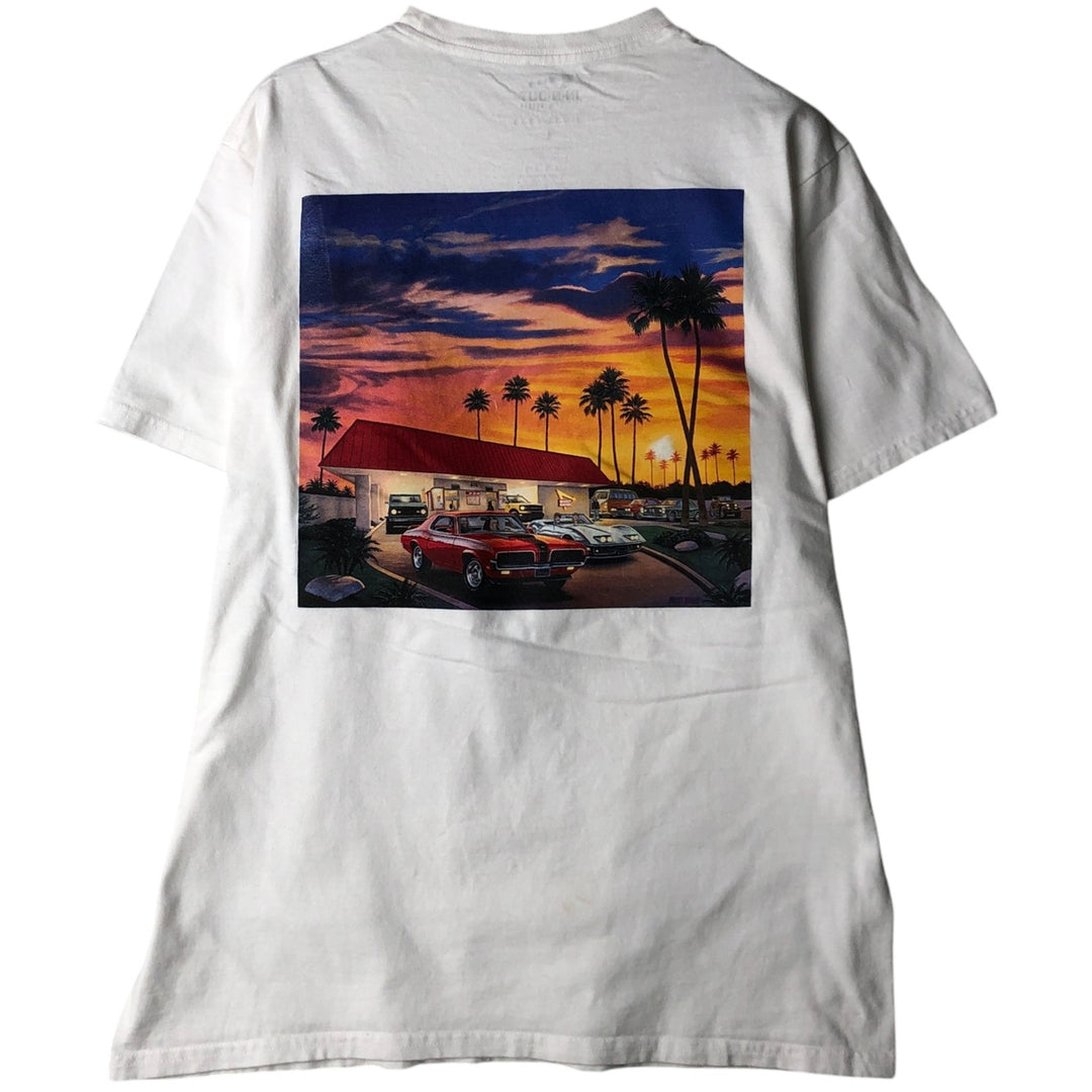 IN-N-OUT BURGER In-N-Out Burger Advertising T-shirt Made in USA Men's L size cotton white type Vintage Second Hand