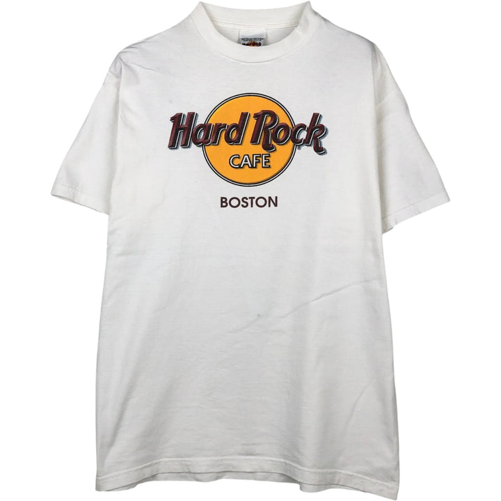 90'S HARD ROCK CAFE Hard Rock Cafe Advertising T-shirt Men's M size Vintage cotton white type Vintage Second Hand