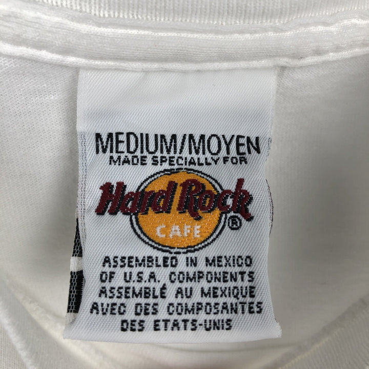 90'S HARD ROCK CAFE Hard Rock Cafe Advertising T-shirt Men's M size Vintage cotton white type Vintage Second Hand
