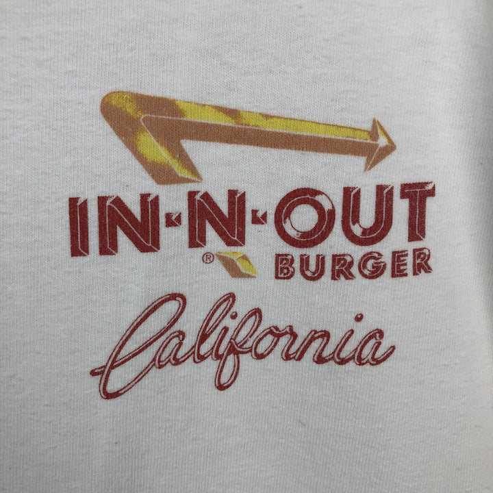 2000'S IN-N-OUT BURGER advertising T-shirt, men's size M (approx.) unclear white type Vintage Second Hand