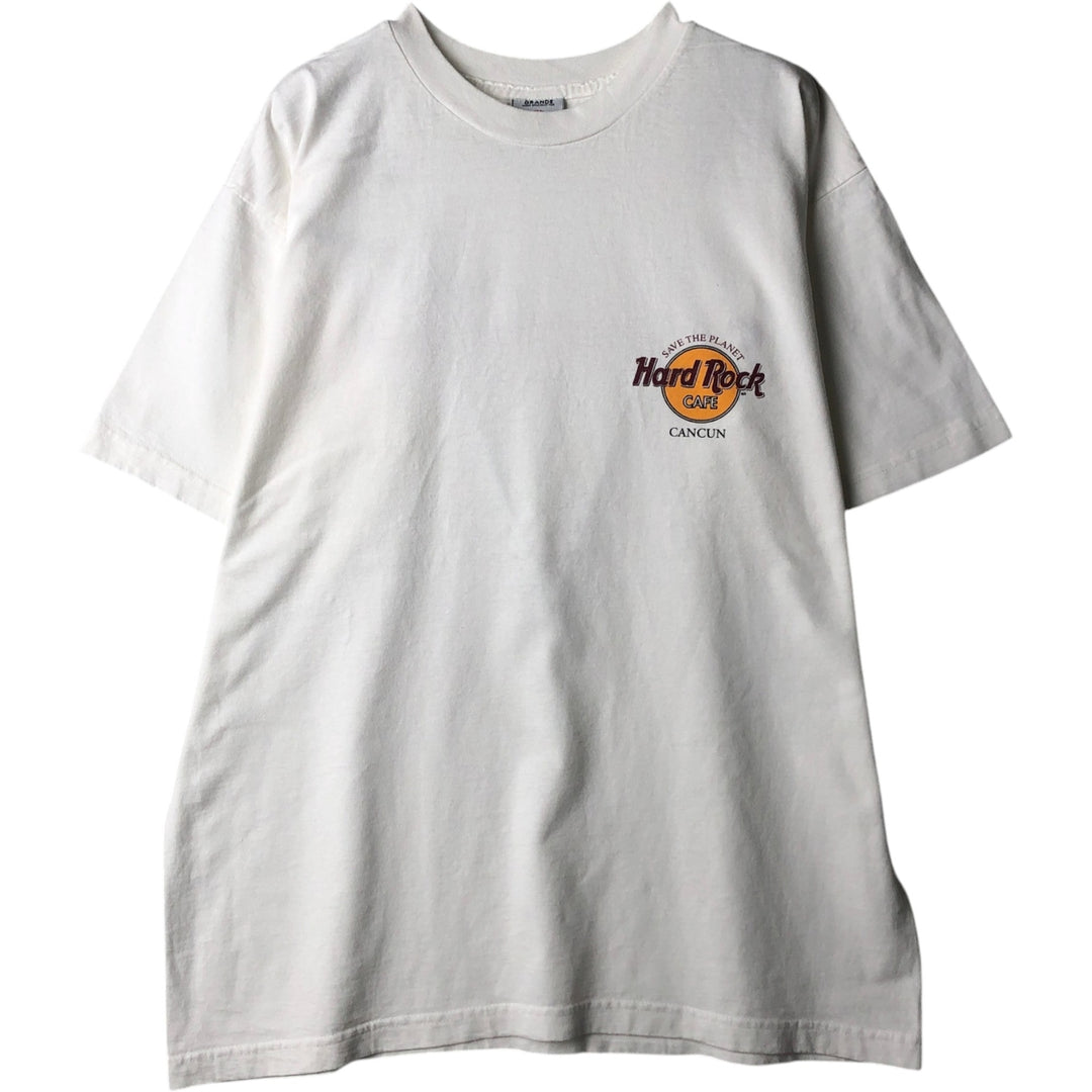 90'S HARD ROCK CAFE Hard Rock Cafe Advertising T-shirt Men's L equivalent Vintage cotton white type Vintage Second Hand