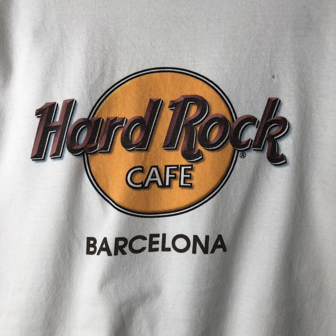 90'S HARD ROCK CAFE Hard Rock Cafe Advertising T-shirt Men's XL Vintage cotton white type Vintage Second Hand