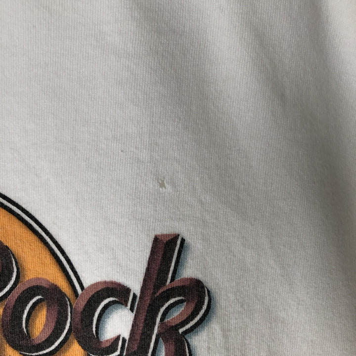 90'S HARD ROCK CAFE Hard Rock Cafe Advertising T-shirt Men's XL Vintage cotton white type Vintage Second Hand
