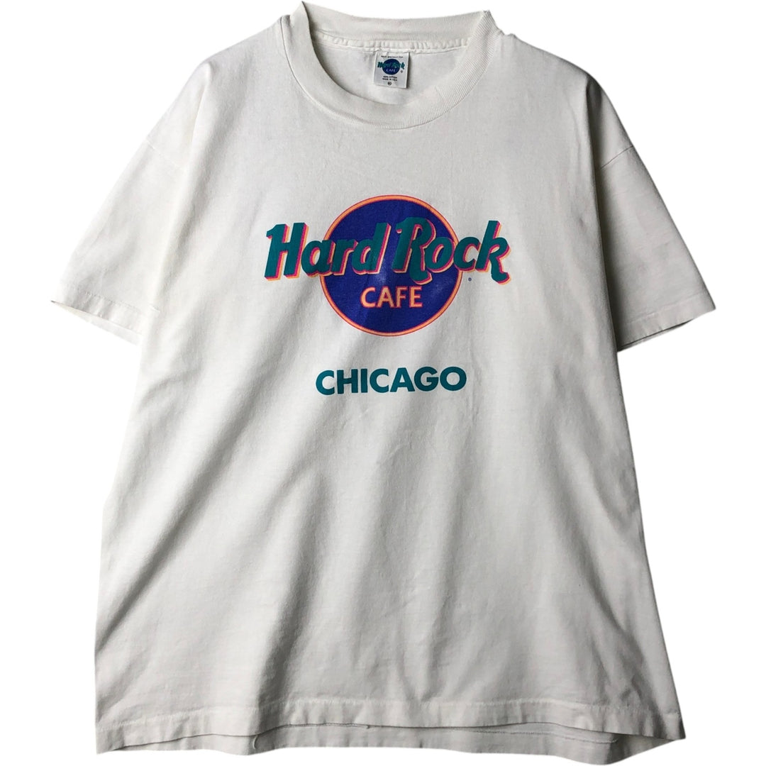 90'S HARD ROCK CAFE Hard Rock Cafe Advertising T-shirt Made in USA Men's XL Vintage cotton white type Vintage Second Hand