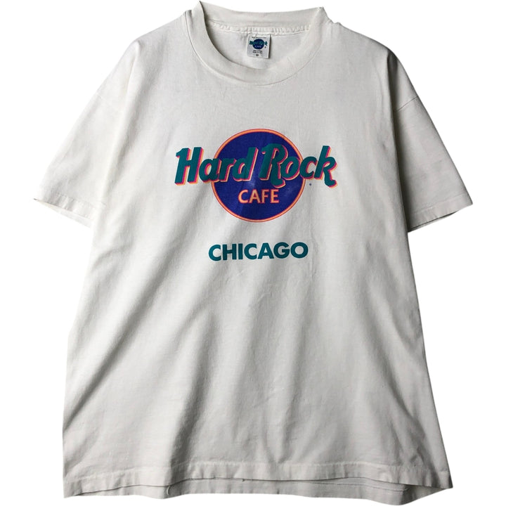 90'S HARD ROCK CAFE Hard Rock Cafe Advertising T-shirt Made in USA Men's XL Vintage cotton white type Vintage Second Hand