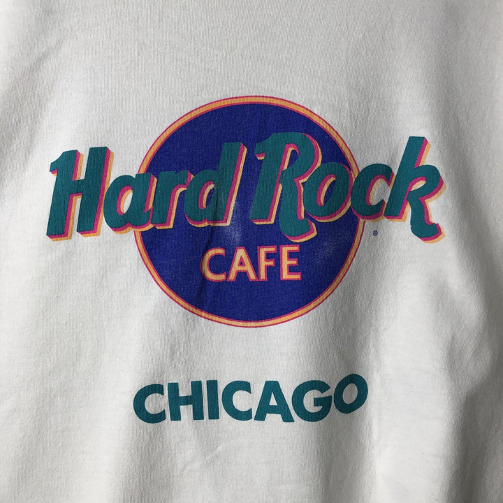 90'S HARD ROCK CAFE Hard Rock Cafe Advertising T-shirt Made in USA Men's XL Vintage cotton white type Vintage Second Hand