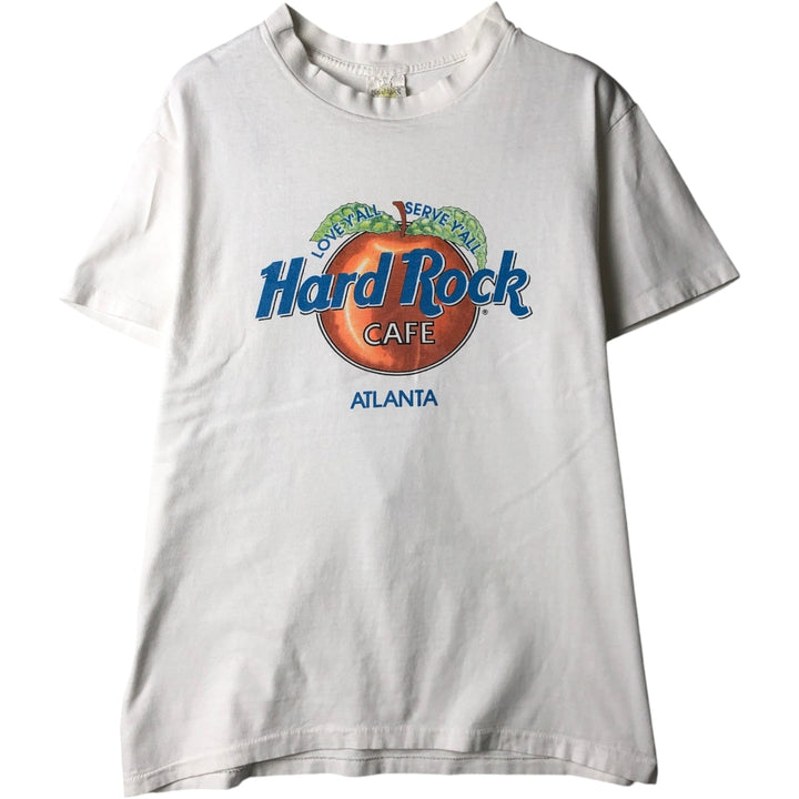 90'S HARD ROCK CAFE Hard Rock Cafe Advertising T-shirt Made in USA Men's L Vintage cotton white type Vintage Second Hand