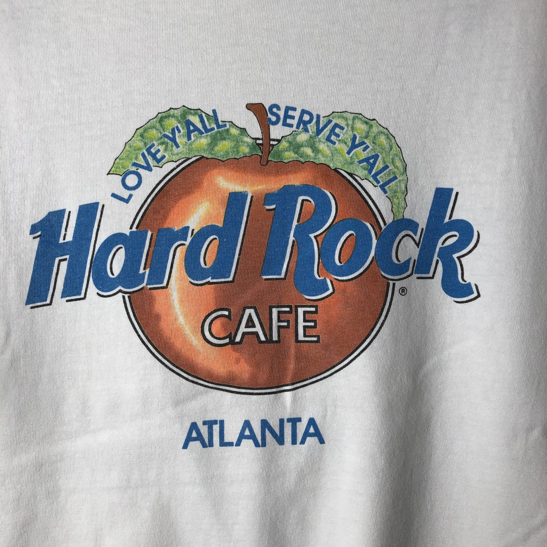 90'S HARD ROCK CAFE Hard Rock Cafe Advertising T-shirt Made in USA Men's L Vintage cotton white type Vintage Second Hand