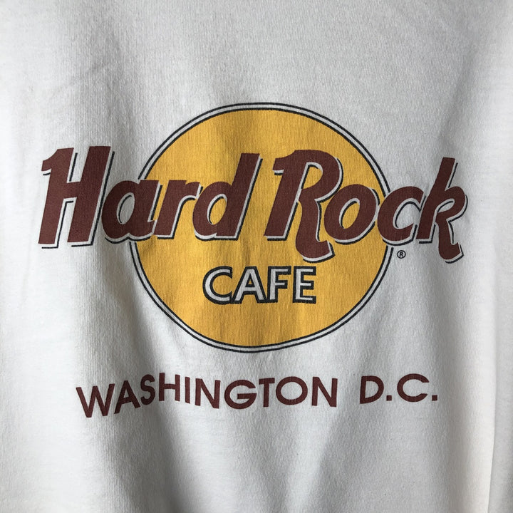 90'S Hard Rock Cafe Advertising T-Shirt, Made in USA, Men's XXL equivalent, Vintage cotton white type Vintage Second Hand