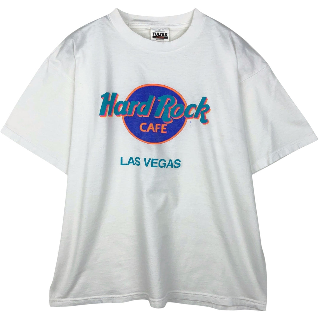 90'S TULTEX HARD ROCK CAFE advertising T-shirt, men's size XL equivalent, vintage. cotton white type Vintage Second Hand