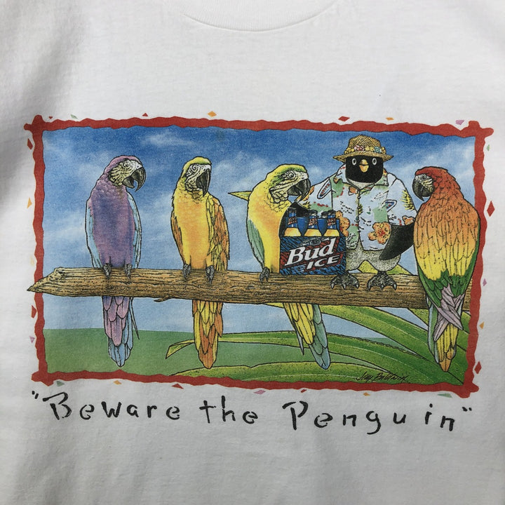 Delta Jimmy Buffett Bud Ice Advertising T-Shirt, Men's Size XL (approx.) cotton white type Vintage Second Hand
