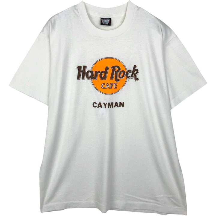 ~90'S Screen Stars Hard Rock Cafe Print Advertising T-Shirt, Made in USA, Men's XL equivalent, Vintage cotton white type Vintage Second Hand