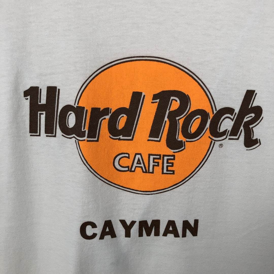 ~90'S Screen Stars Hard Rock Cafe Print Advertising T-Shirt, Made in USA, Men's XL equivalent, Vintage cotton white type Vintage Second Hand