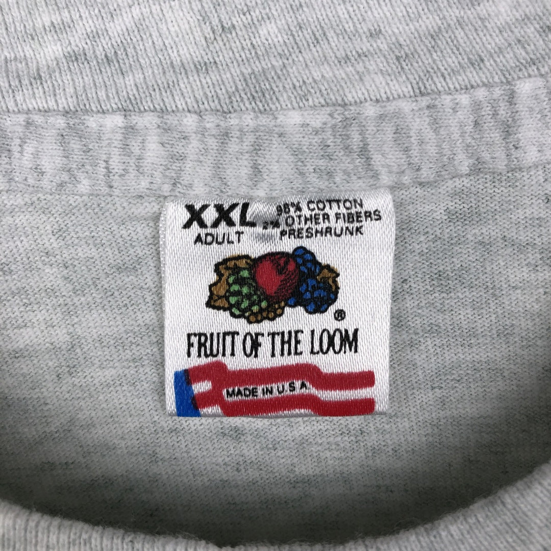 90'S Fruit of the Loom FIBERTEK, Inc. Advertising T-Shirt, Made in USA, Men's XXL equivalent, Vintage cotton gray type Vintage Second Hand