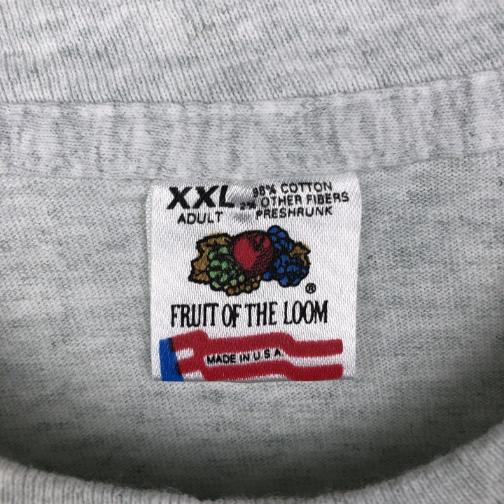 90'S Fruit of the Loom FIBERTEK, Inc. Advertising T-Shirt, Made in USA, Men's XXL equivalent, Vintage cotton gray type Vintage Second Hand