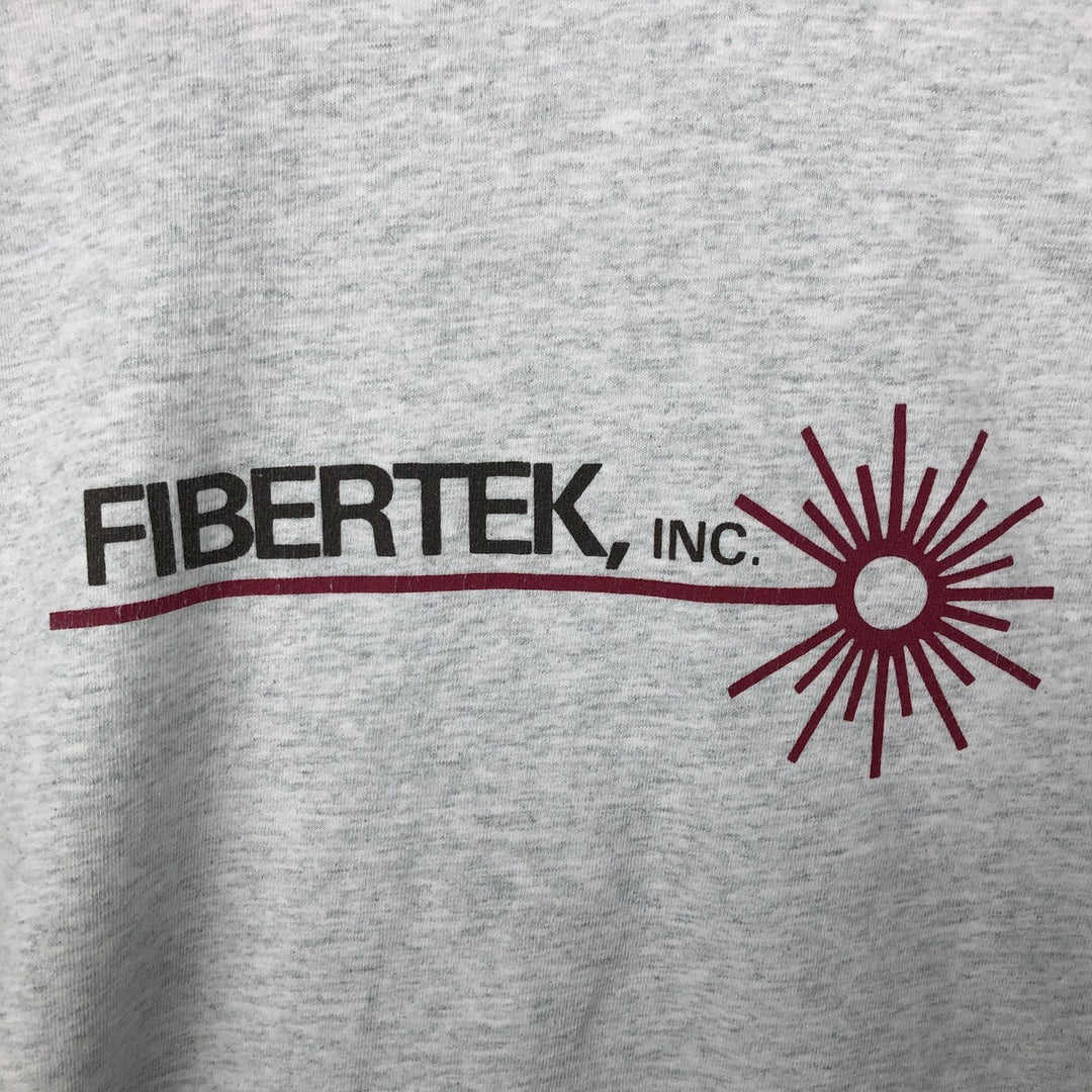 90'S Fruit of the Loom FIBERTEK, Inc. Advertising T-Shirt, Made in USA, Men's XXL equivalent, Vintage cotton gray type Vintage Second Hand