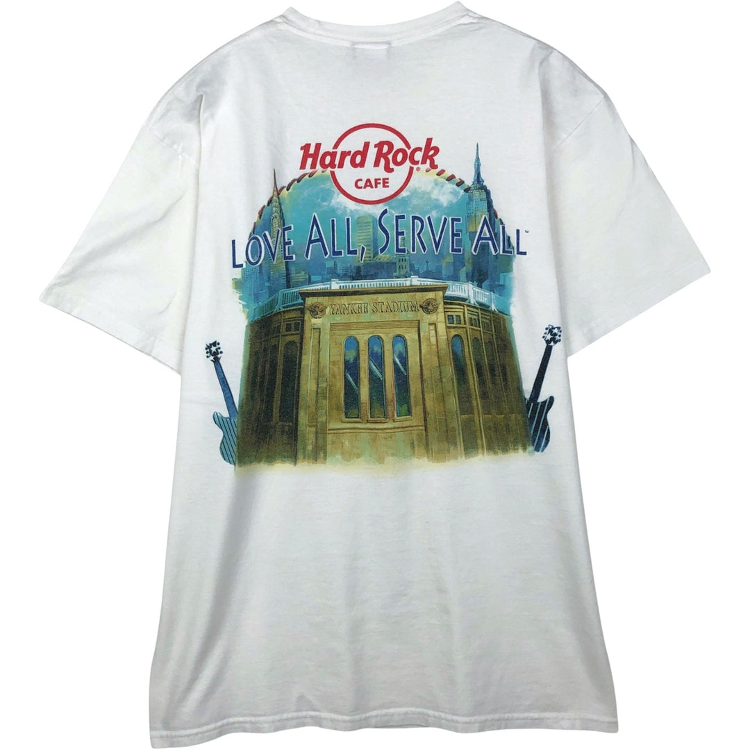 HARD ROCK CAFE Hard Rock Cafe Advertising T-shirt Men's M size unclear white type Vintage Second Hand