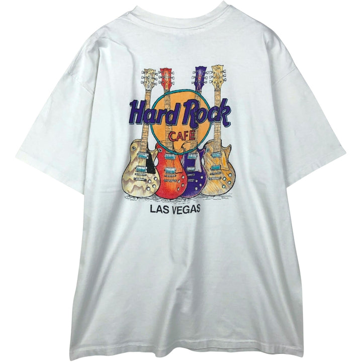 90'S Hanes HARD ROCK CAFE Advertising T-shirt Made in USA Men's XL Vintage cotton white type Vintage Second Hand