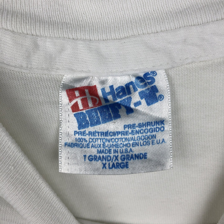 90'S Hanes HARD ROCK CAFE Advertising T-shirt Made in USA Men's XL Vintage cotton white type Vintage Second Hand