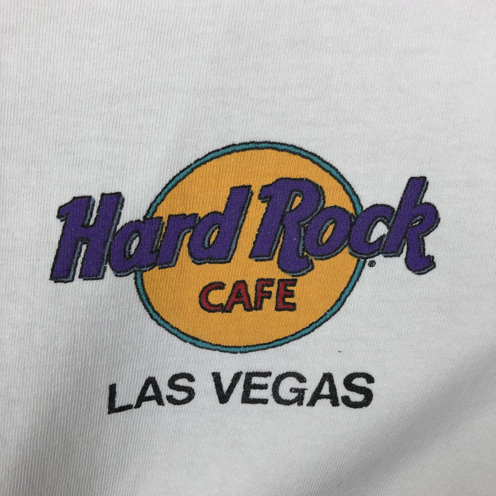 90'S Hanes HARD ROCK CAFE Advertising T-shirt Made in USA Men's XL Vintage cotton white type Vintage Second Hand