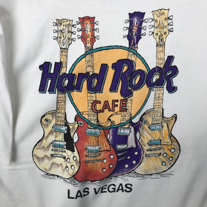 90'S Hanes HARD ROCK CAFE Advertising T-shirt Made in USA Men's XL Vintage cotton white type Vintage Second Hand