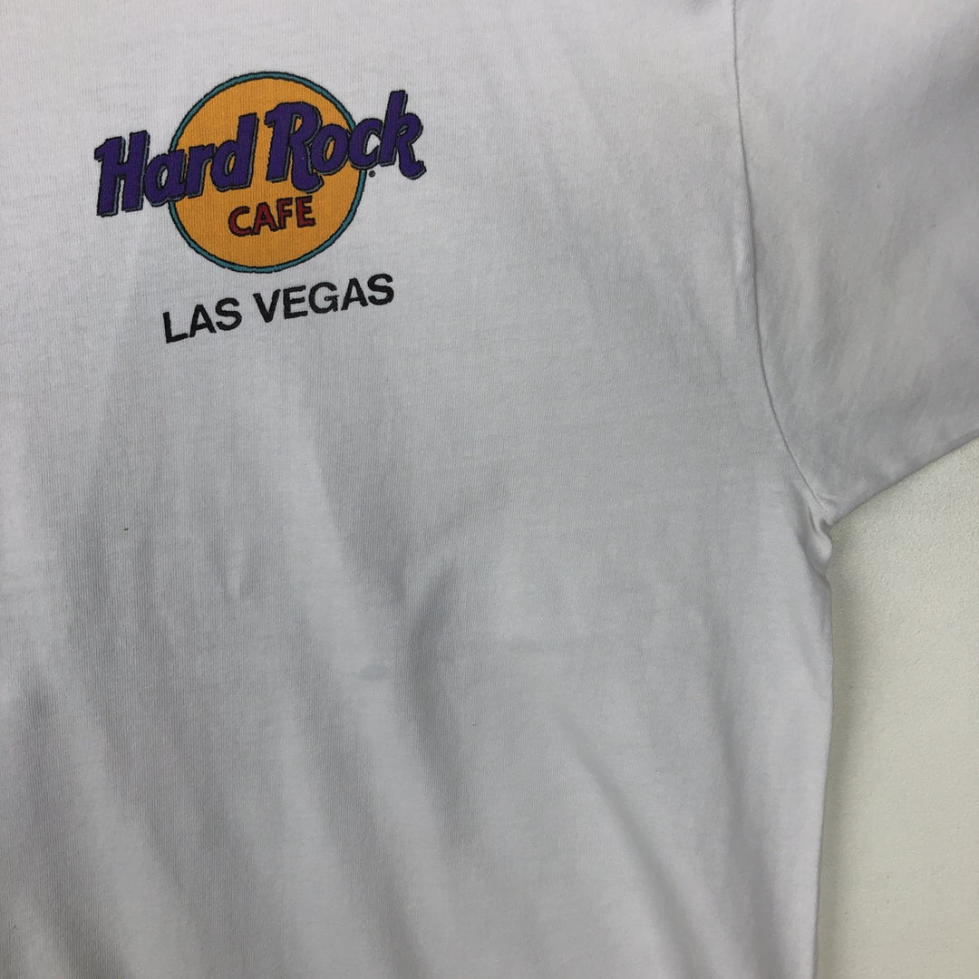 90'S Hanes HARD ROCK CAFE Advertising T-shirt Made in USA Men's XL Vintage cotton white type Vintage Second Hand