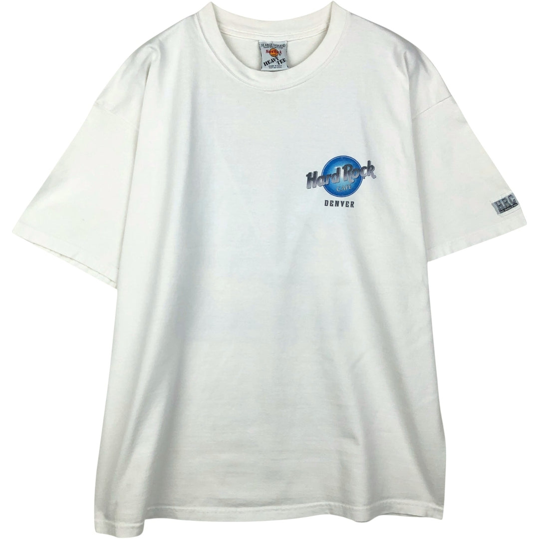 90s-00'S Hard Rock Cafe Advertising T-Shirt, Made in USA, Men's XL equivalent, Vintage cotton white type Vintage Second Hand