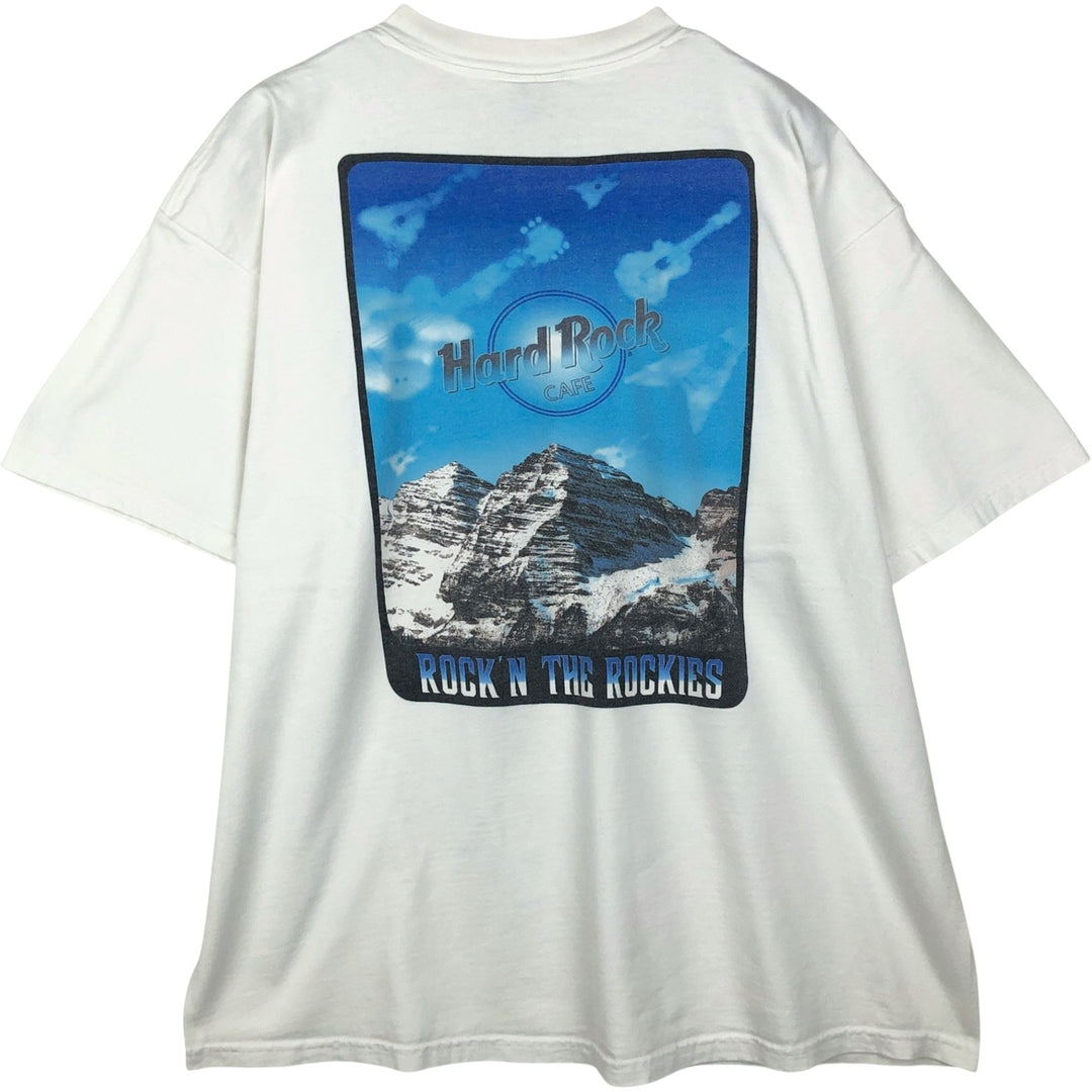 90s-00'S Hard Rock Cafe Advertising T-Shirt, Made in USA, Men's XL equivalent, Vintage cotton white type Vintage Second Hand