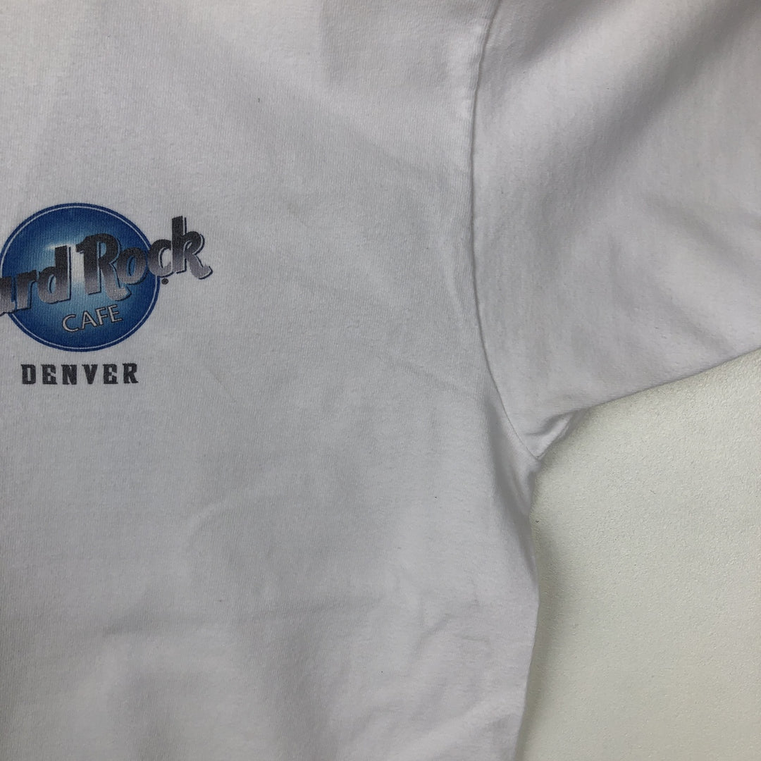 90s-00'S Hard Rock Cafe Advertising T-Shirt, Made in USA, Men's XL equivalent, Vintage cotton white type Vintage Second Hand