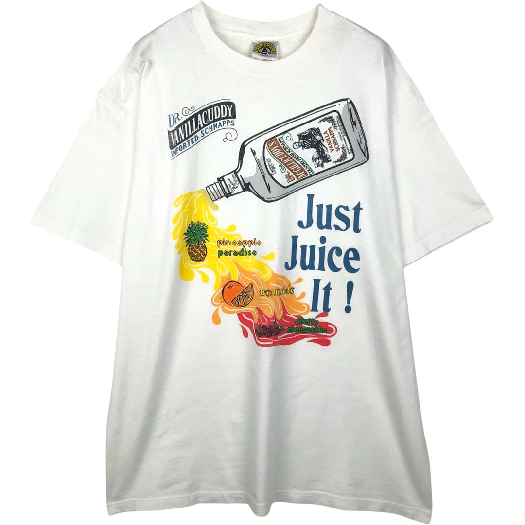 TOUCH OF GOLD Dr. Vanillacuddy Advertising T-Shirt, Men's Size XL (equivalent) cotton white type Vintage Second Hand