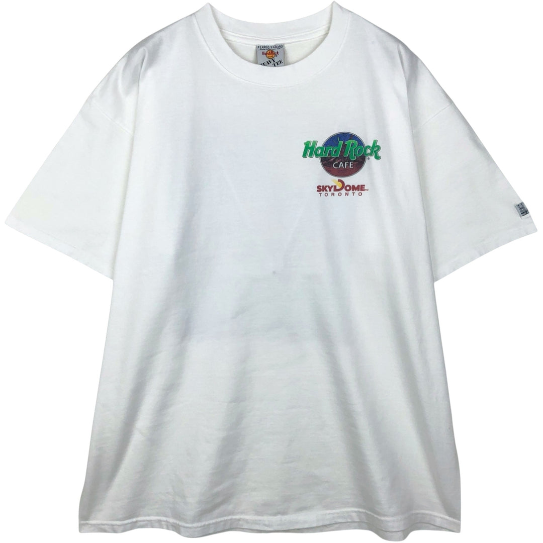 HARD ROCK CAFE Hard Rock Cafe Advertising T-shirt Made in USA Men's XL cotton white type Vintage Second Hand