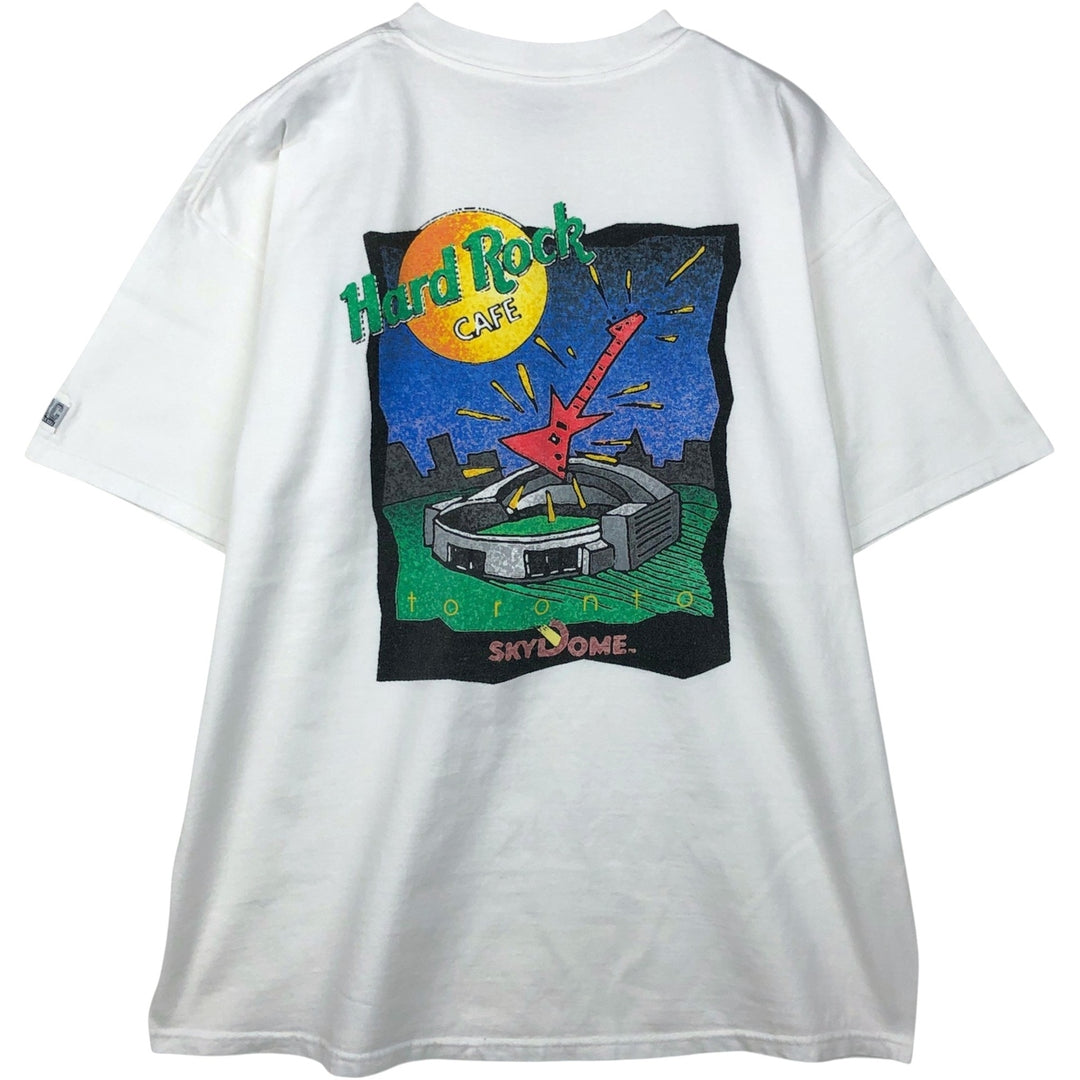 HARD ROCK CAFE Hard Rock Cafe Advertising T-shirt Made in USA Men's XL cotton white type Vintage Second Hand