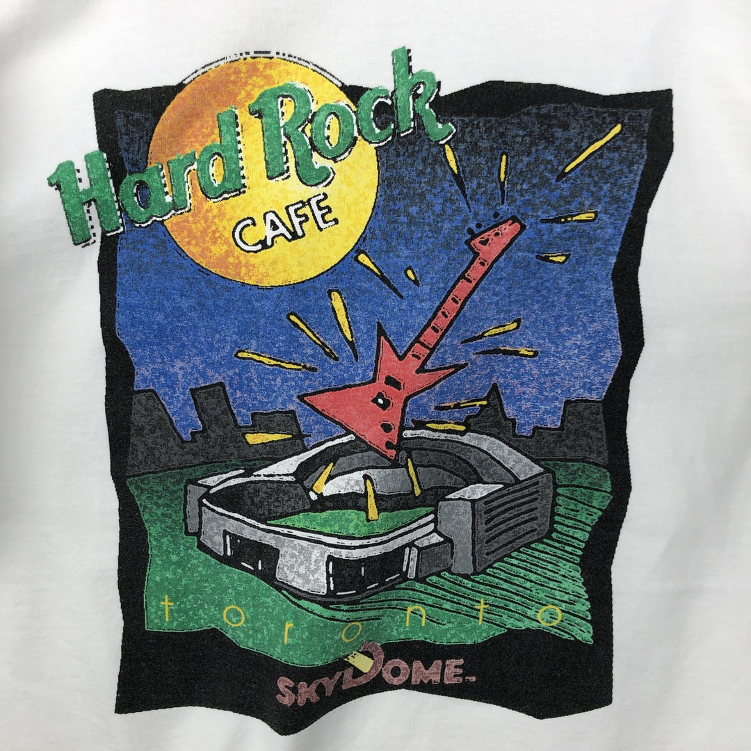 HARD ROCK CAFE Hard Rock Cafe Advertising T-shirt Made in USA Men's XL cotton white type Vintage Second Hand