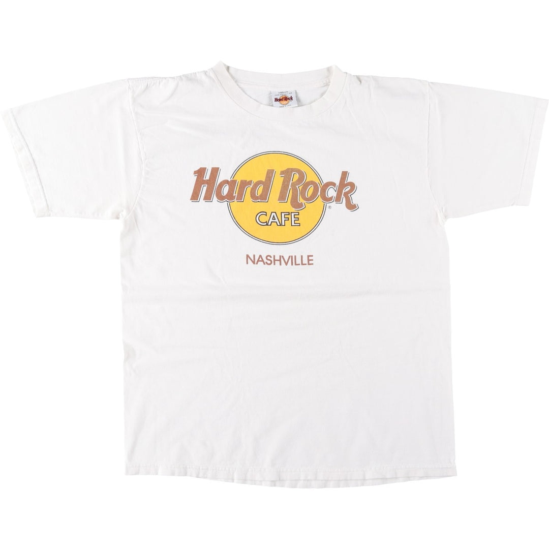 90'S HARD ROCK CAFE Hard Rock Cafe Advertising T-shirt Made in USA Men's M Vintage cotton white type Vintage Second Hand