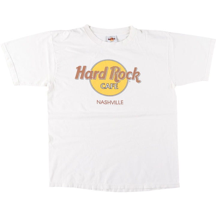 90'S HARD ROCK CAFE Hard Rock Cafe Advertising T-shirt Made in USA Men's M Vintage cotton white type Vintage Second Hand