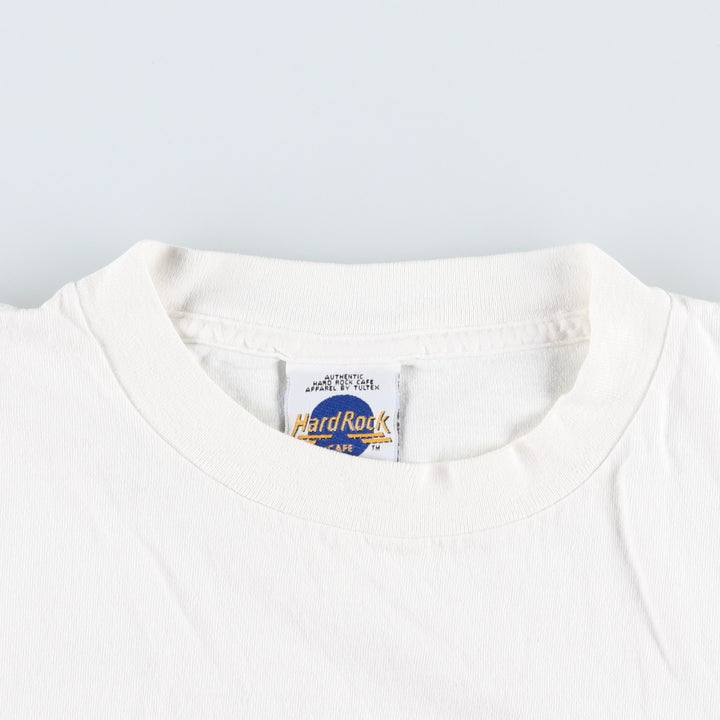 80'S Hard Rock Cafe advertising t-shirt, made in Canada, men's size L equivalent, vintage. cotton white type Vintage Second Hand