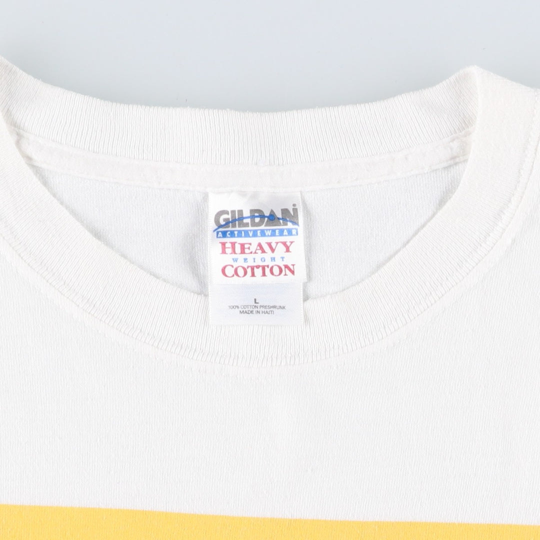 2000'S Gildan Heavy Weight Cotton Burger King Advertising T-Shirt, Men's Size L (approx.) cotton white type Vintage Second Hand