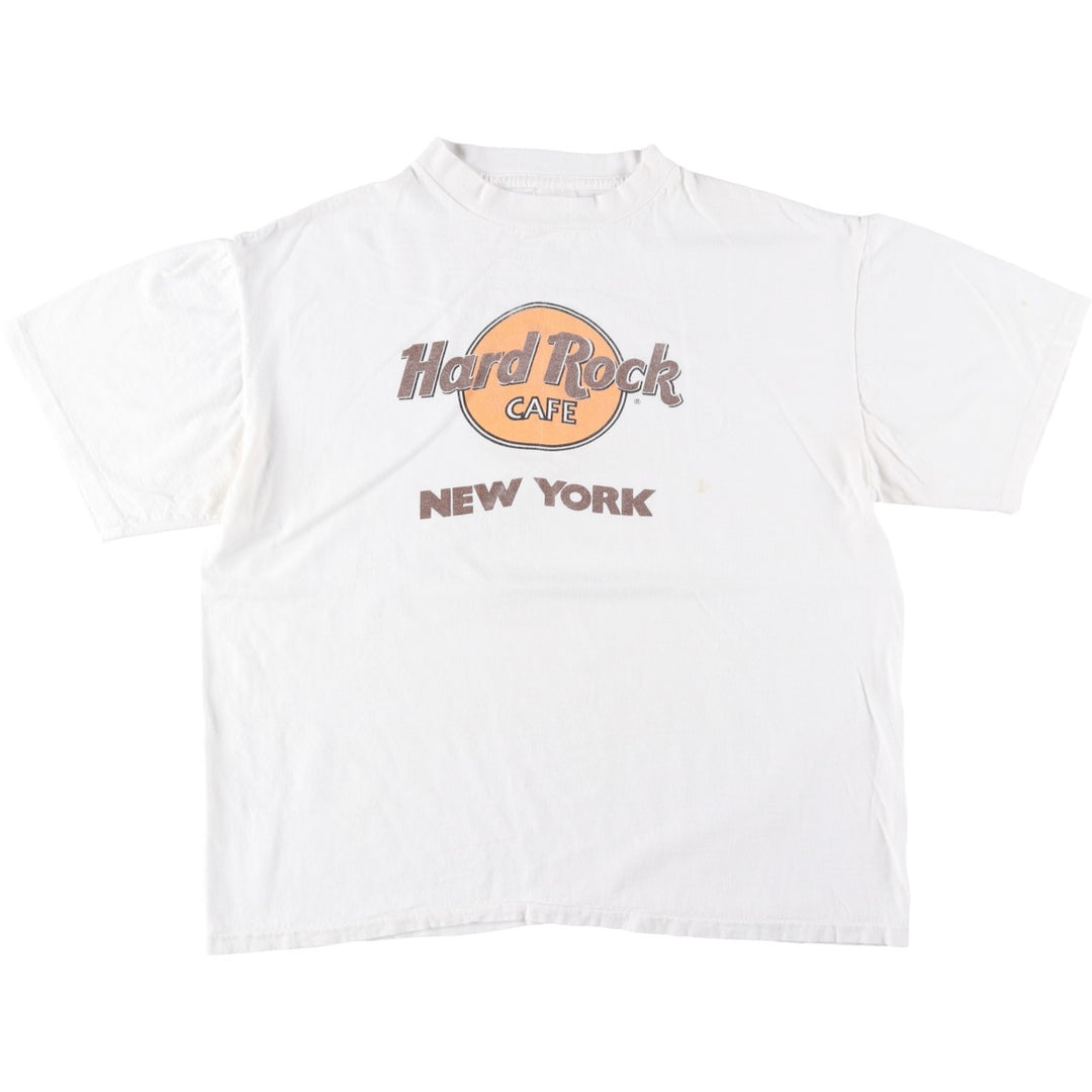 90'S HARD ROCK CAFE Hard Rock Cafe Advertising T-shirt Men's L equivalent Vintage unclear white type Vintage Second Hand