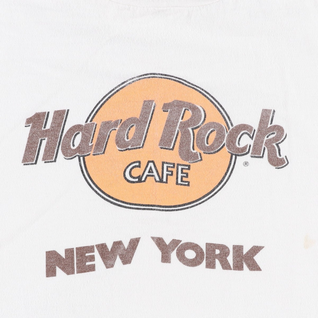 90'S HARD ROCK CAFE Hard Rock Cafe Advertising T-shirt Men's L equivalent Vintage unclear white type Vintage Second Hand