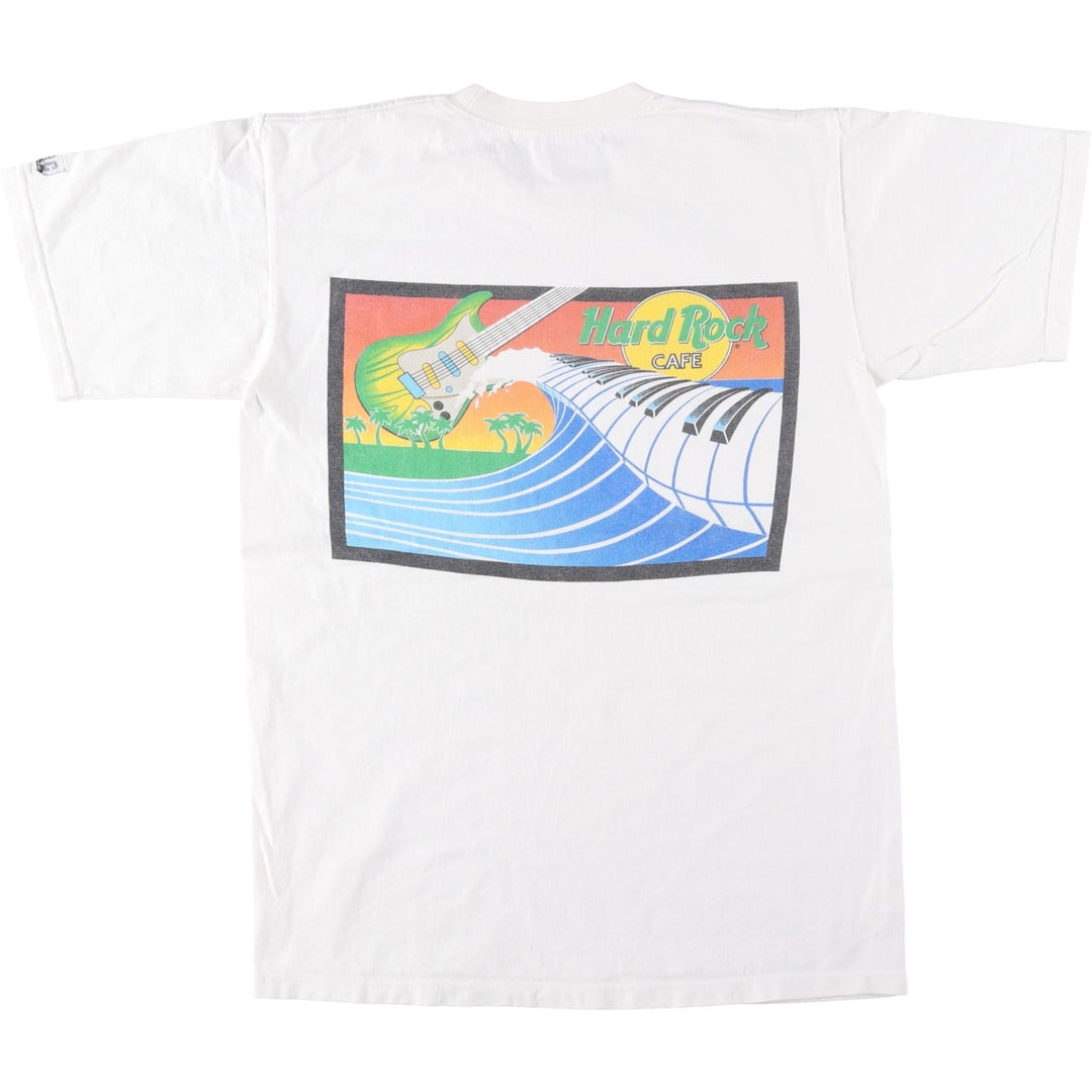 90'S HARD ROCK CAFE Hard Rock Cafe Advertising T-shirt Made in USA Men's M Vintage cotton white type Vintage Second Hand