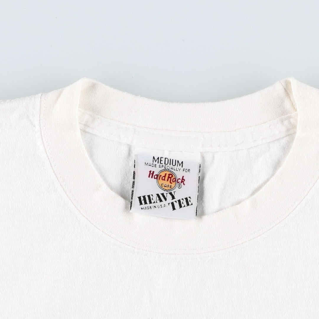 90'S HARD ROCK CAFE Hard Rock Cafe Advertising T-shirt Made in USA Men's M Vintage cotton white type Vintage Second Hand