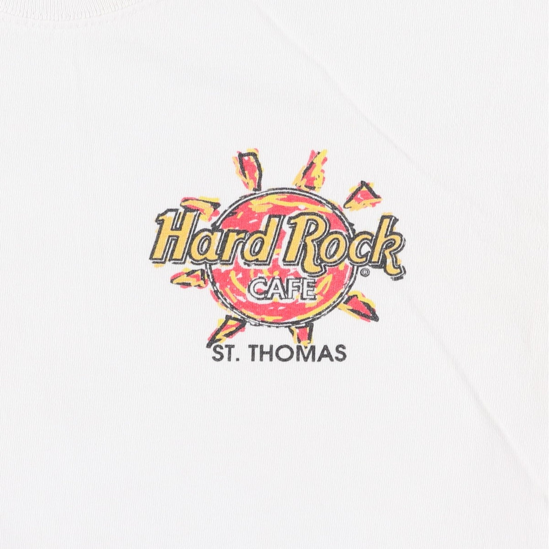 90'S HARD ROCK CAFE Hard Rock Cafe Advertising T-shirt Made in USA Men's L Vintage cotton white type Vintage Second Hand
