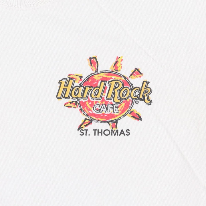 90'S HARD ROCK CAFE Hard Rock Cafe Advertising T-shirt Made in USA Men's L Vintage cotton white type Vintage Second Hand