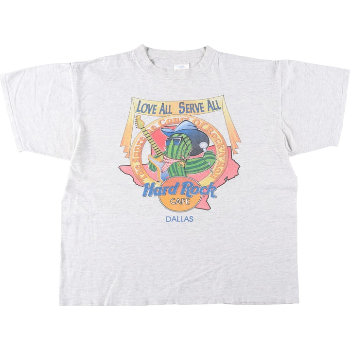 90'S HARD ROCK CAFE Hard Rock Cafe Advertising T-shirt Made in USA Men's XL Vintage cotton gray type Vintage Second Hand