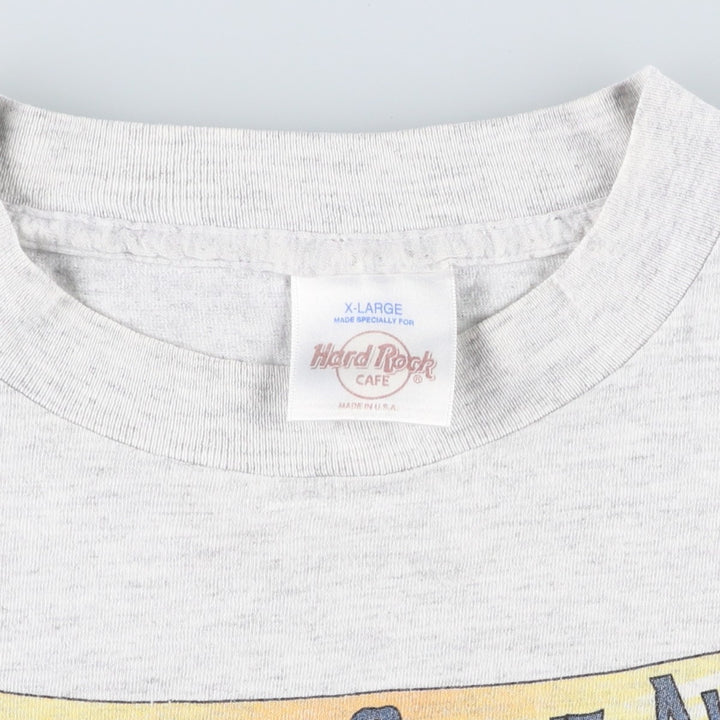 90'S HARD ROCK CAFE Hard Rock Cafe Advertising T-shirt Made in USA Men's XL Vintage cotton gray type Vintage Second Hand