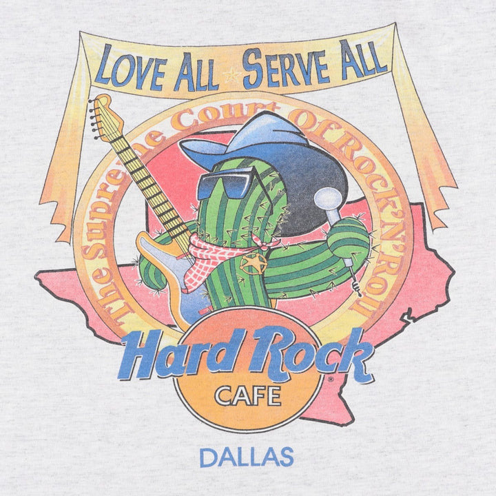 90'S HARD ROCK CAFE Hard Rock Cafe Advertising T-shirt Made in USA Men's XL Vintage cotton gray type Vintage Second Hand