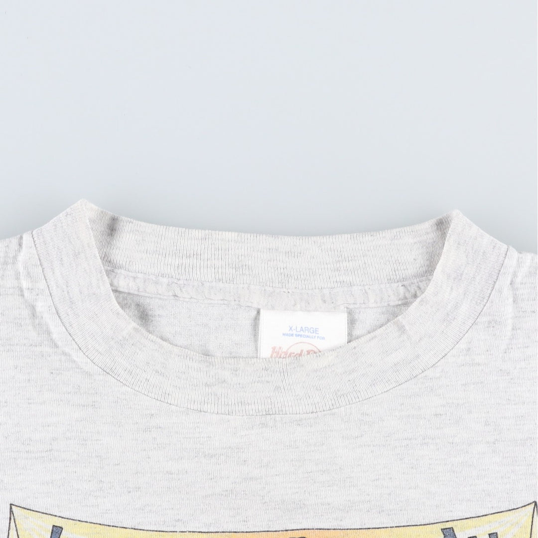 90'S HARD ROCK CAFE Hard Rock Cafe Advertising T-shirt Made in USA Men's XL Vintage cotton gray type Vintage Second Hand