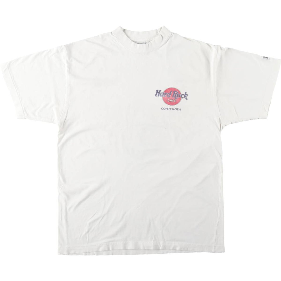 HARD ROCK CAFE Print Advertising T-Shirt (Men's Size M) cotton white type Vintage Second Hand