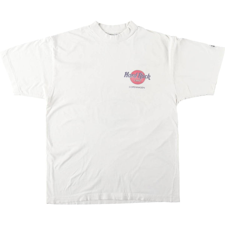HARD ROCK CAFE Print Advertising T-Shirt (Men's Size M) cotton white type Vintage Second Hand
